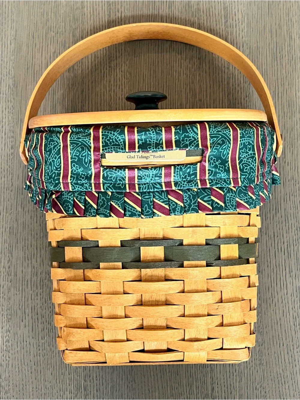 Longaberger Glad Tidings Basket with Lid